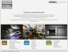 Tablet Screenshot of goebel-gruppe.eu